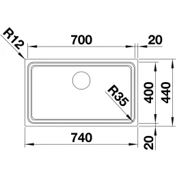 Nerezni sudoper Blanco ETAGON 700-U / s pomičnim vodilicama