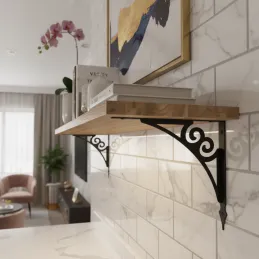 Držač police GELON / Crna mat