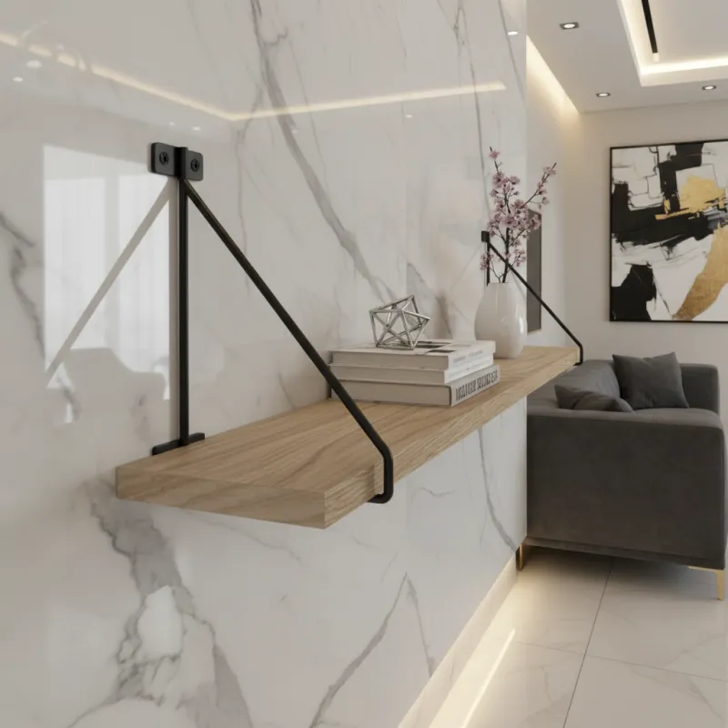 Držač police TRIANGLE / Crna