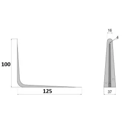 Konstrukcija od lima 100 x 125 / Smeđa