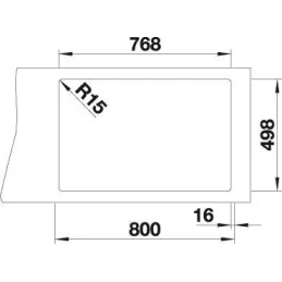 Kameninjski sudoper Blanco ETAGON 8 / Crna
