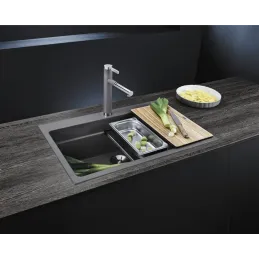 Kameninjski sudoper Blanco ETAGON 8 / Crna