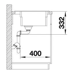 Kameninjski sudoper Blanco ETAGON 8 / Crna