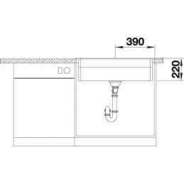 Kuhinjski sudoper od keramičkog kamena Blanco ETAGON 8 / Antracit
