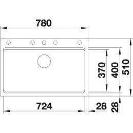 Kameninijski sudoper Blanco ETAGON 8 / Bijela soft
