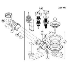 Ekscentrično upravljanje za sudopere METRA 45S i METRA 45S Compact