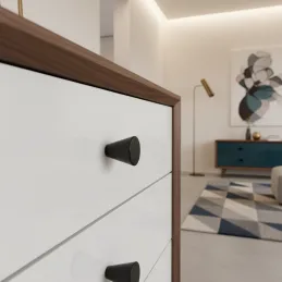 Ručka knopka MANGO / Crna mat