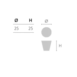 Ručka knopka MANGO / Crna mat