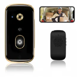 Bežični video zvono s mikrofonom TECHNO / Crna