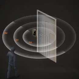 Bežični video zvono s mikrofonom TECHNO / Crna