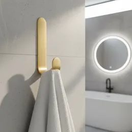 Samoljepljiva zidna kuka LAXO / Zlatno brušena