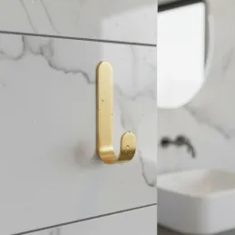 Samoljepljiva zidna kuka LAXO / Zlatno brušena