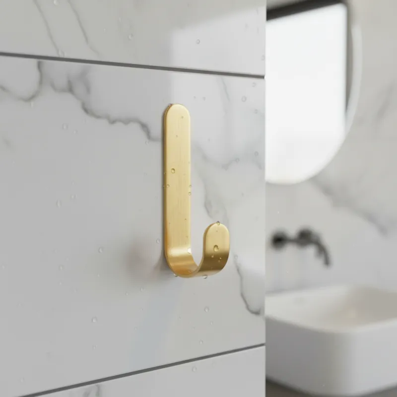 Samoljepljiva zidna kuka LAXO / Zlatno brušena