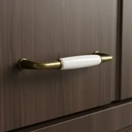 Ručka BLANCA / Staromjed - Bijela porculan