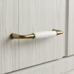 Ručka BLANCA / Staromjed - Bijela porculan