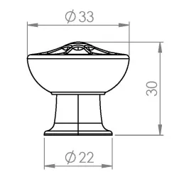 Gumb WESTERN / Starobakren + bijeli porculan