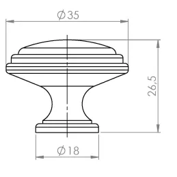 Keramička ručica knop FRIDA / Starozlatna