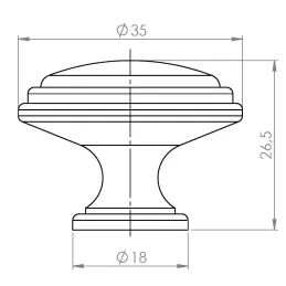 Keramička ručka knopka HOPE Mini / Smeđa