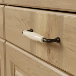 Ručka RAENA / Porculan - smeđa patina