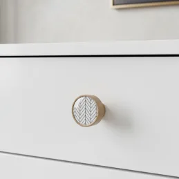 Drvena ručka knopka ARSIA / Buk - crna jela