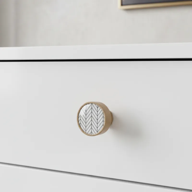 Drvena ručka knopka ARSIA / Buk - crna jela