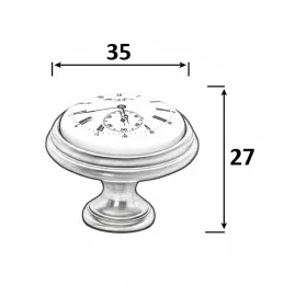 Ručka gumb CLOCK / Crna