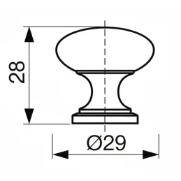 Gumb CAMORA / sjajni krom