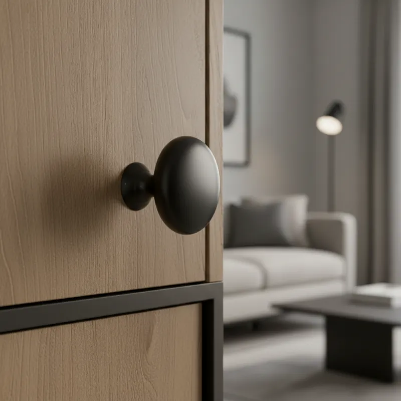 Ručka knopka BEA / Crna mat