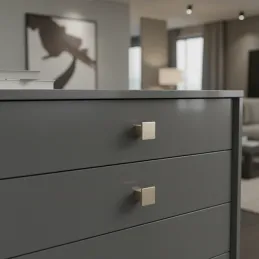 Ručka za namještaj knopka AXON / Brušeni nikal