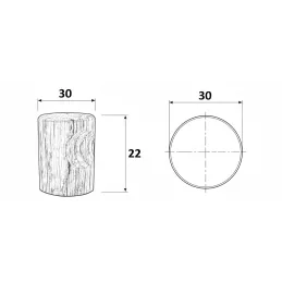 Drvena tipla NATURE / Lakirani hrast