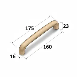Drvena ručka CALCATA / Prirodni hrast