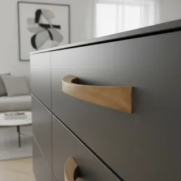 Drvena ručkica GALEOS / Lakirani hrast