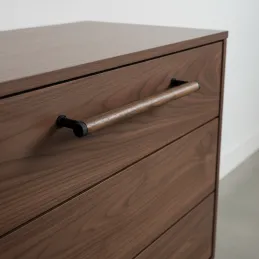 Drvena ručka SOHO / Orah lakirani - crna mat