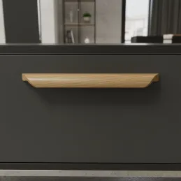 Drvena ručkica BOLZANO / Lakirani hrast