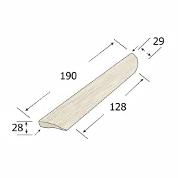 Drvena ručkica BOLZANO / Lakirani hrast