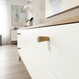 Ručka knopka BERGO / Lakirani hrast