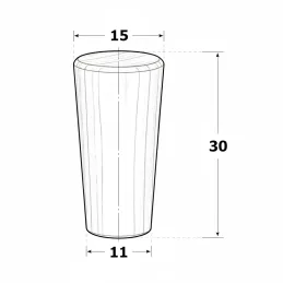 Ručka knopka BERGO / Lakirani hrast