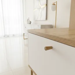 Ručka knopka BERGO / Lakirani hrast