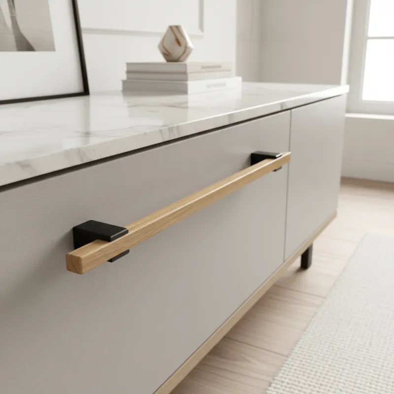 Drvena ručka ALVEA / Lakirani hrast