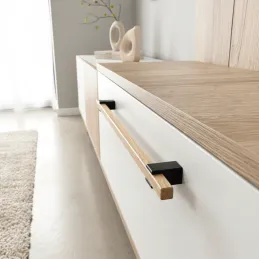 Drvena ručka ALVEA / Lakirani hrast