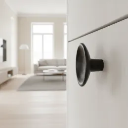 Drvena tipka RENO / Crno lakirana