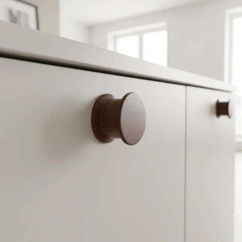 Drvena ručkica BALENCIA / Lakirani orah