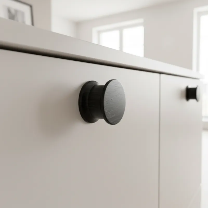 Drvena ručka BALENCIA / Crna lakirana