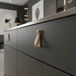 Kožnata ručka knopka DOLCE Mini / Prirodna koža