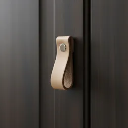 Kožnata ručka knopka DOLCE Mini / Prirodna koža