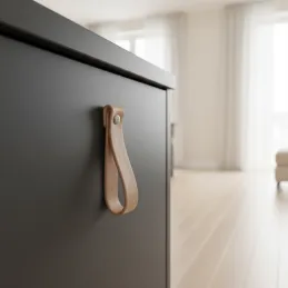 Kožna ručka knopka DOLCE Maxi / Prirodna koža