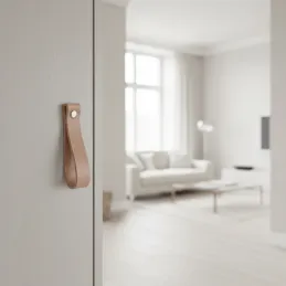 Kožna ručka knopka DOLCE Maxi / Prirodna koža