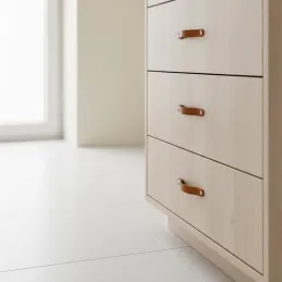 Kožna ručka DOLCE OVAL / Smeđa