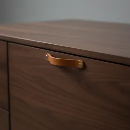 Kožna ručka DOLCE OVAL / Smeđa