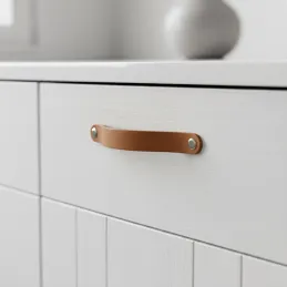 Kožna ručka DOLCE OVAL / Smeđa